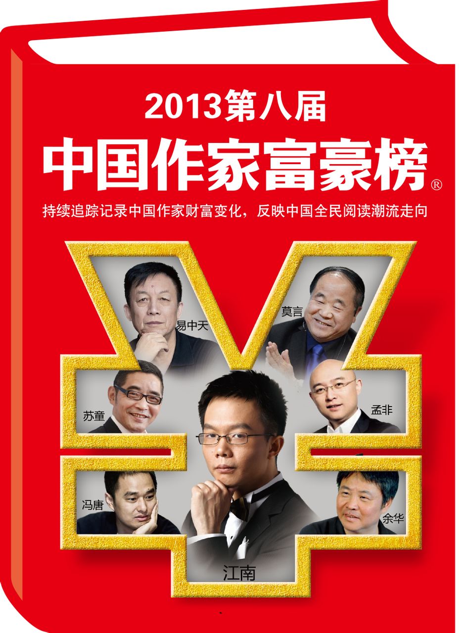 2013第八屆中國作家富豪榜主榜