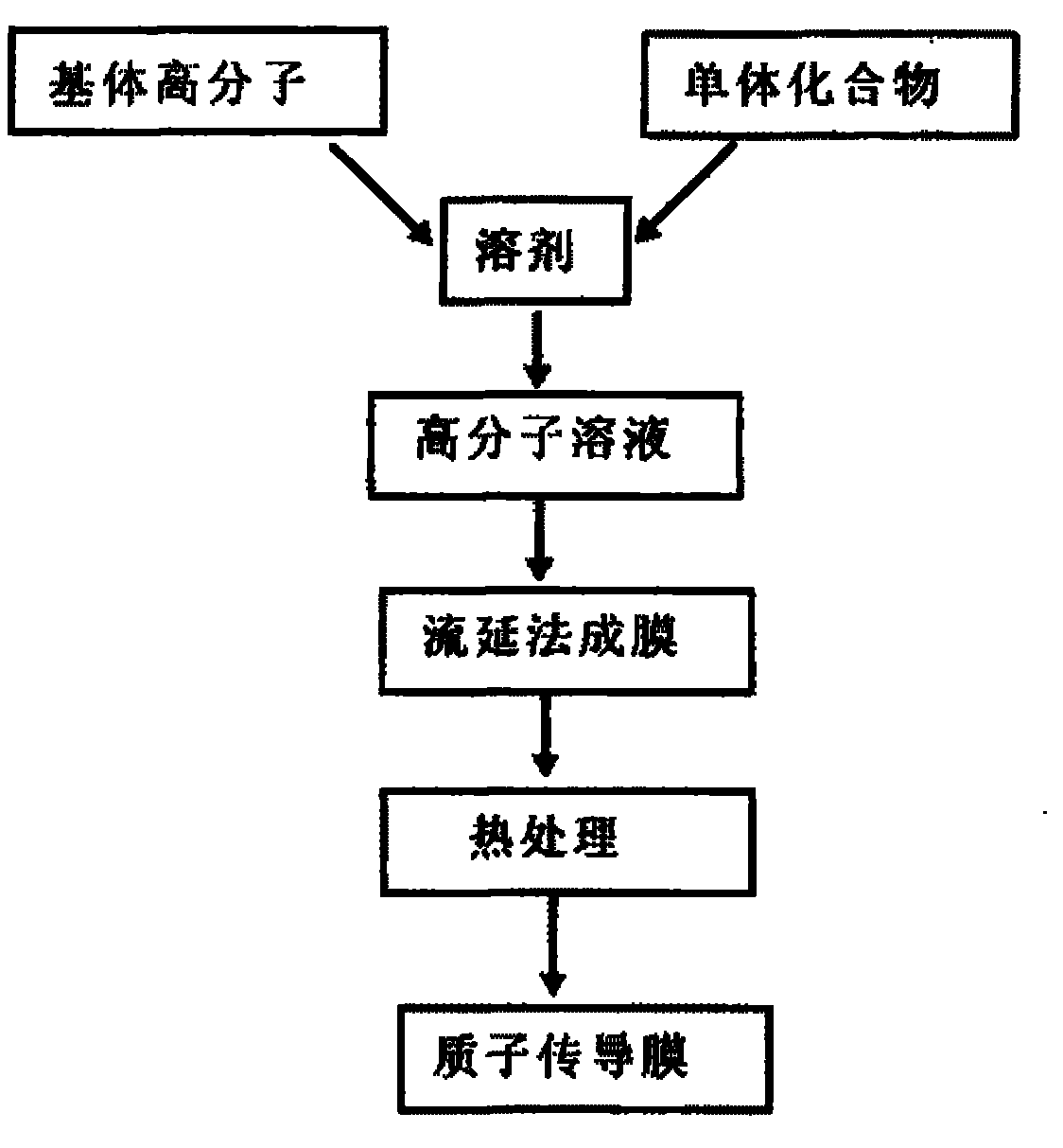 一種質子傳導膜的製備方法