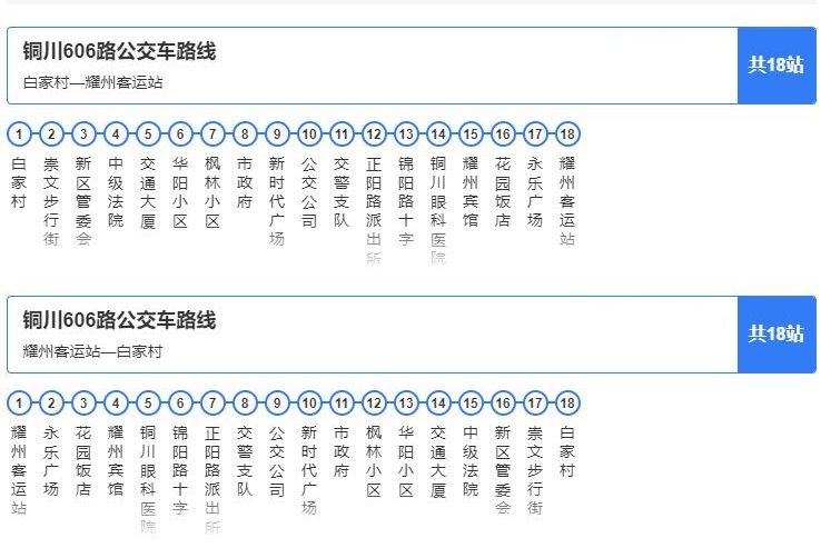 銅川公交606路