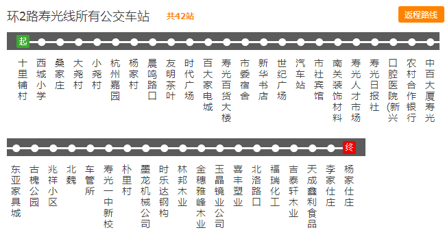 濰坊公交環2路壽光線