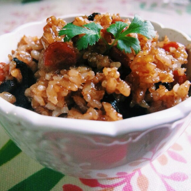 腊味香菌燜飯