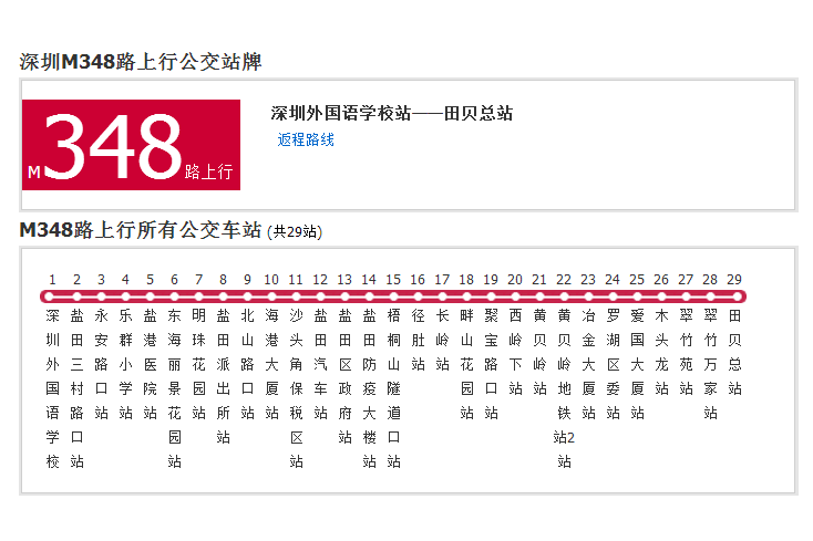 深圳公交M348路