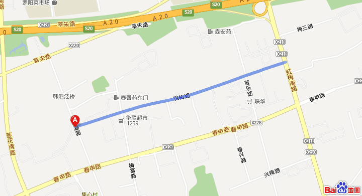 藍色線條為錦梅路