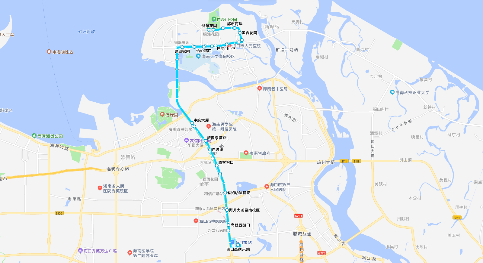 海口公交G90路