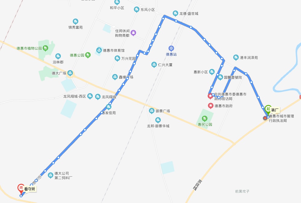 德惠5路線路走向圖