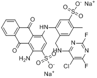 1-氨基-4-[[2-[[（5-氯-2,6-二氯-4-嘧啶基）氨基]甲基]-4-甲基-5-磺苯基]氨基]-9,10-二氫-9,10-二氧-2-蒽磺酸