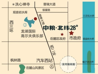 中糧北緯28度交通圖