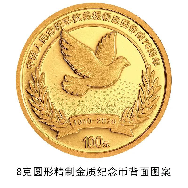 中國人民志願軍抗美援朝出國作戰70周年金銀紀念幣