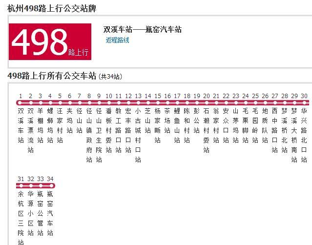 杭州公交498路