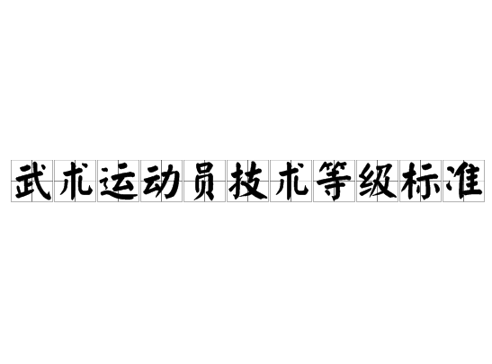 武術運動員技術等級標準