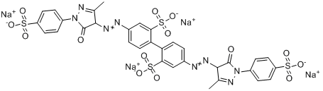 4,4\x27-二[[4,5-二氫-3-甲基-5-氧代-1-（4-磺基苯基）-1H-吡唑-4-基]偶氮]-[1,1\x27-聯苯]-2,2\x27-二磺酸四鈉鹽