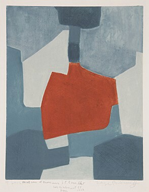 &#39;Composition bleue et rouge&#39;