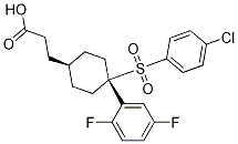 順式-4-[（4-氯苯基）磺醯基]-4-（2,5-二氟苯基）環己烷丙酸