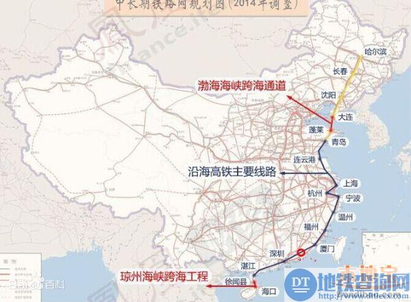 2014年全國鐵路規劃圖