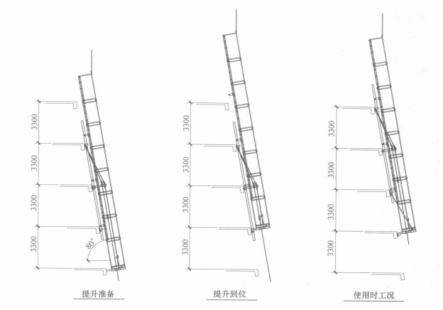 高層、超高層弧形立面整體提升腳手架施工工法