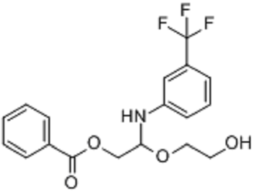 2[[3-（三氟甲基）苯基]氨基]-2-（羥乙氧基）乙基苯甲酸酯