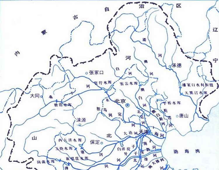 灤河水系及位置圖示