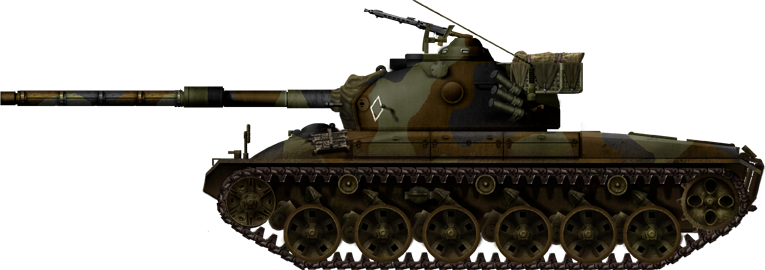 Pz-61主戰坦克側視圖
