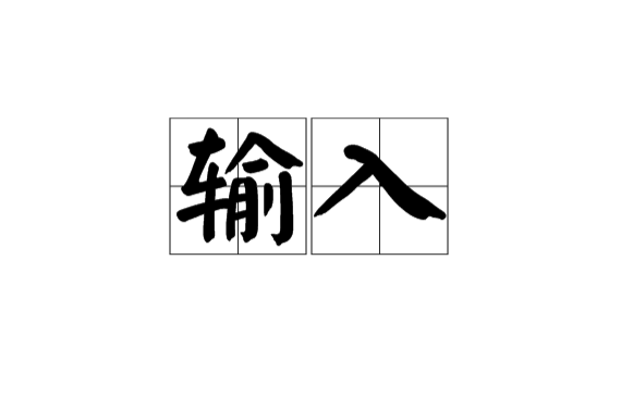 輸入(漢語釋義)