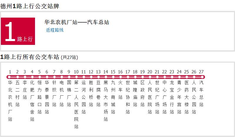 德州公交1路