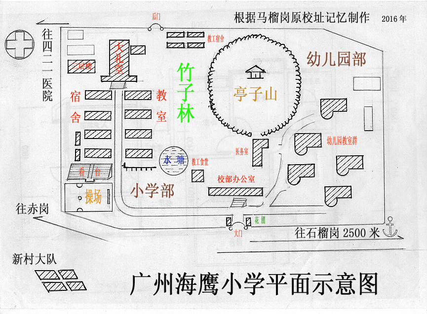 海鷹國小馬榴崗校址平面示意圖