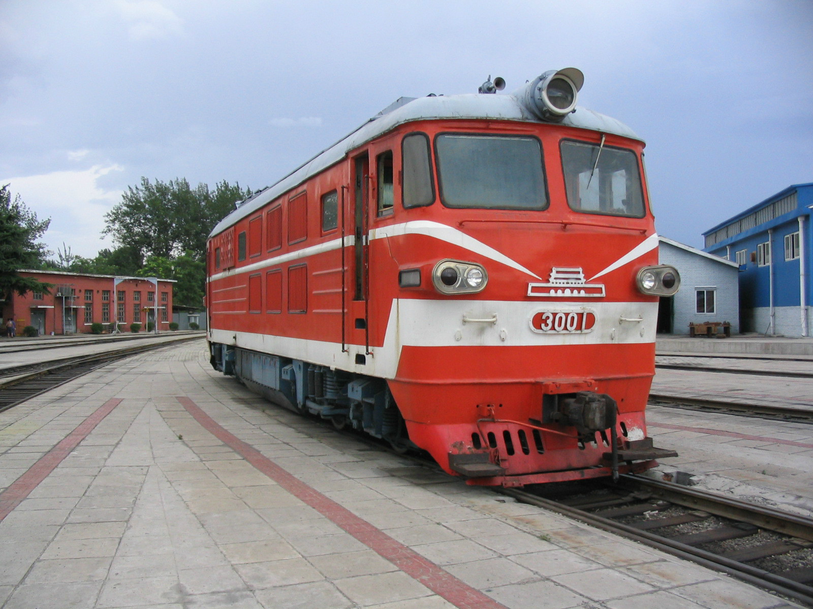 北京型3001號機車為北京二七機車廠自備車