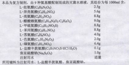 複方胺基酸注射液(9AA)