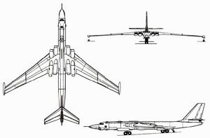 Miya-4(Bison)重型轟炸機三視圖