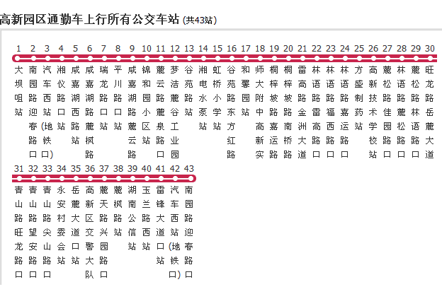 長沙公交高新園區通勤車