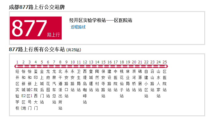 成都公交877路