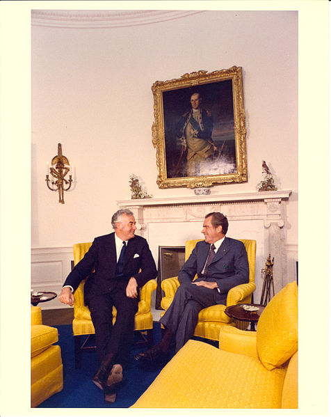 1973年惠特拉姆總理會見時任美國總統尼克森