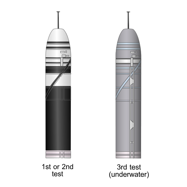 M-51飛彈側視階段模型