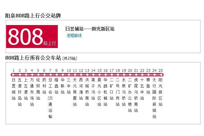 陽泉公交808路