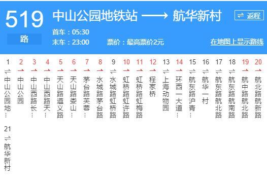 上海公交519路