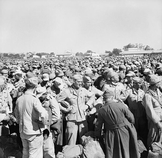 突尼西亞戰役結束後被俘虜的德軍和意軍士兵