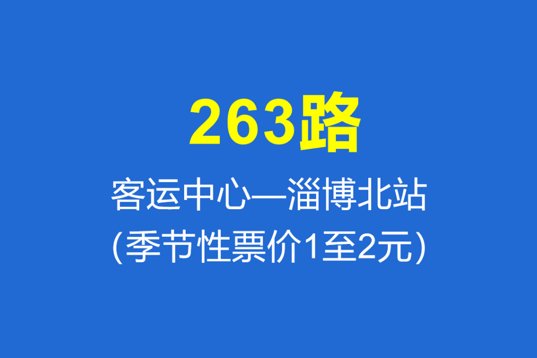 淄博公交263路