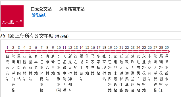 常州公交75-1路