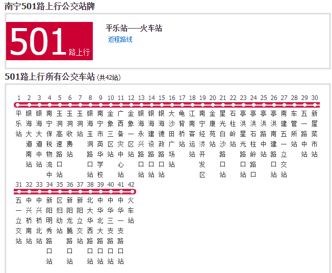 南寧公交501路