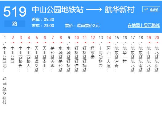 上海公交519路