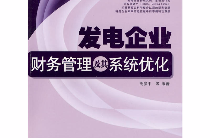 發電企業財務管理及其系統最佳化