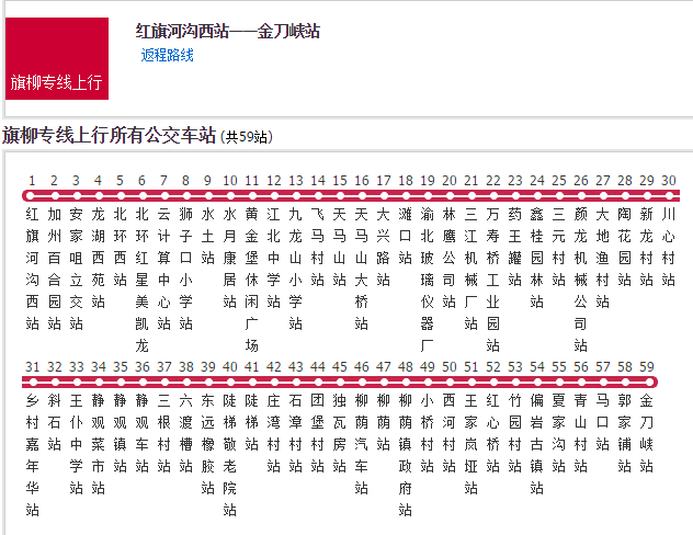 重慶公交旗柳專線