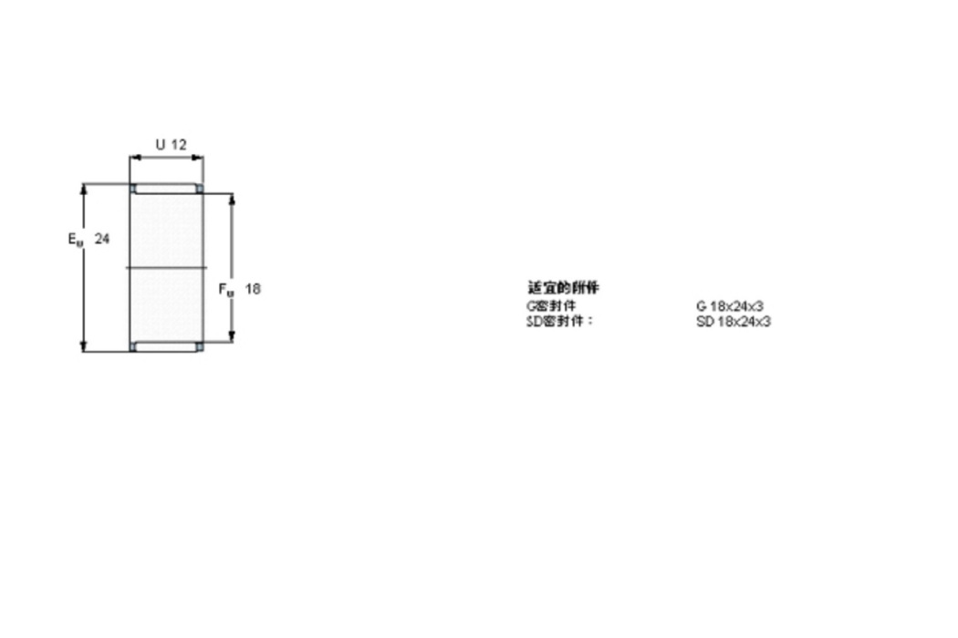 SKF K18x24x12軸承