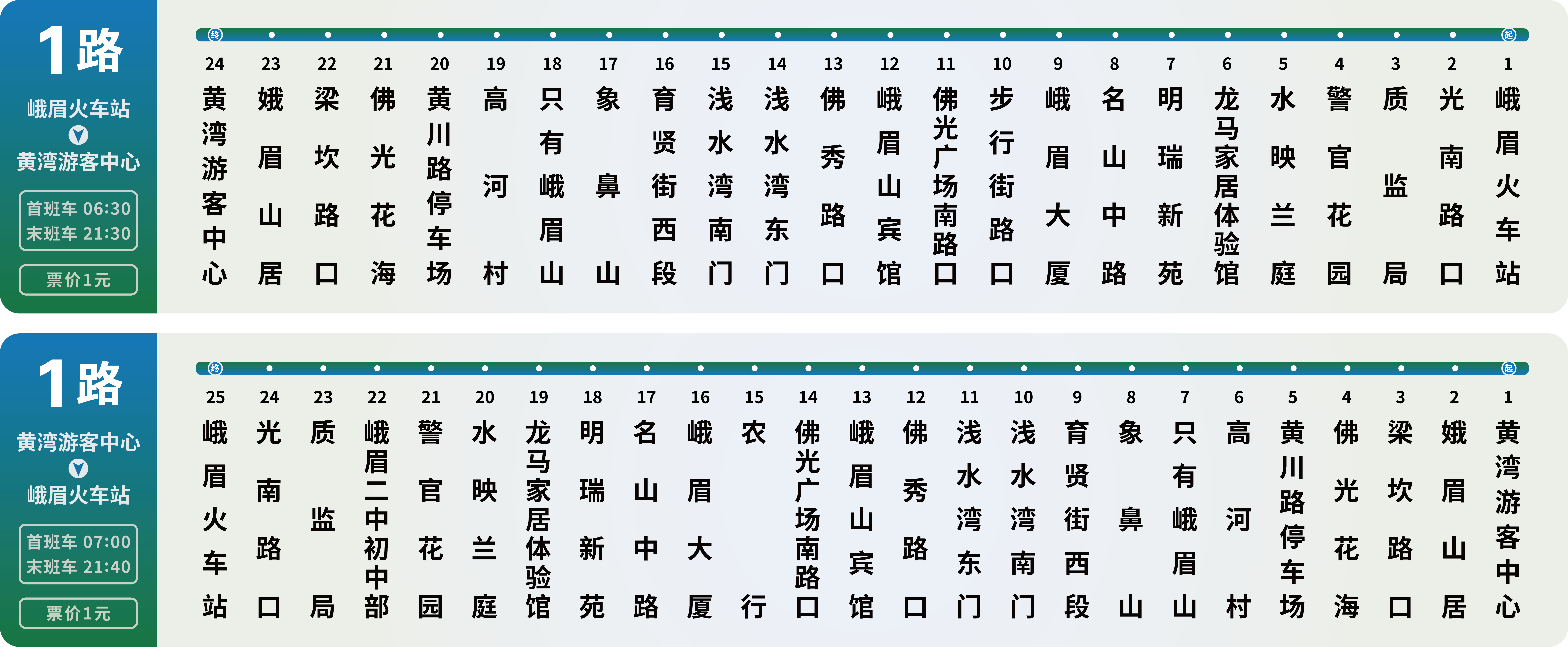 峨眉山公交1路