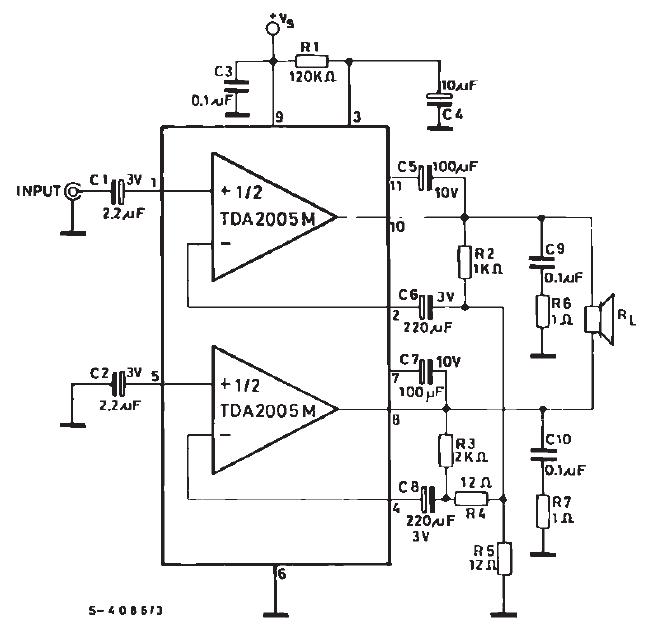 TDA2005典型套用電路