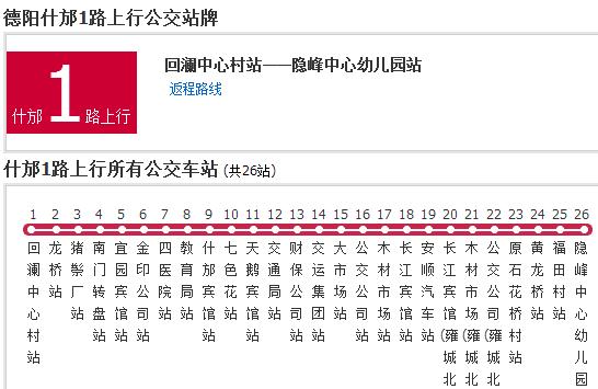 什邡公交1路