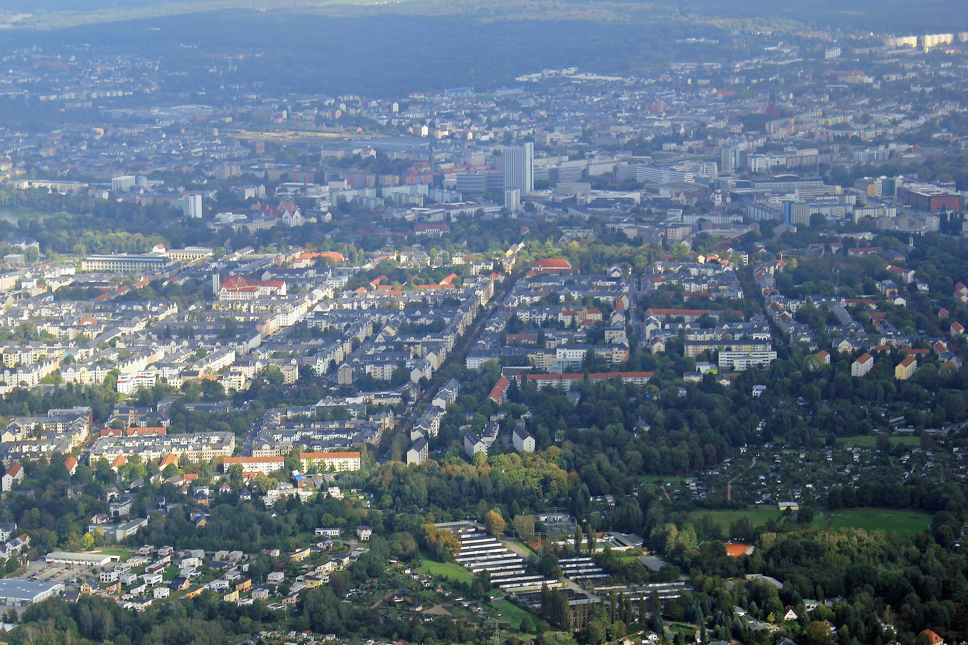 Blick über das Gründerzeitquartier „Kaßberg“