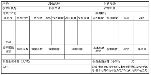 空白電費單