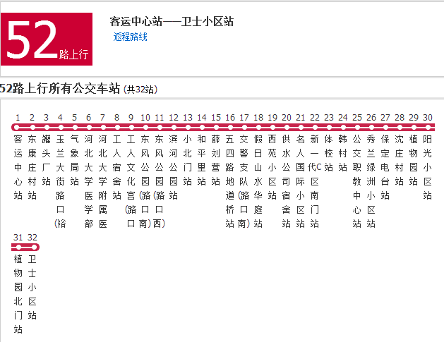 保定公交52路