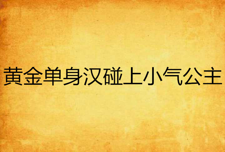 黃金單身漢碰上小氣公主