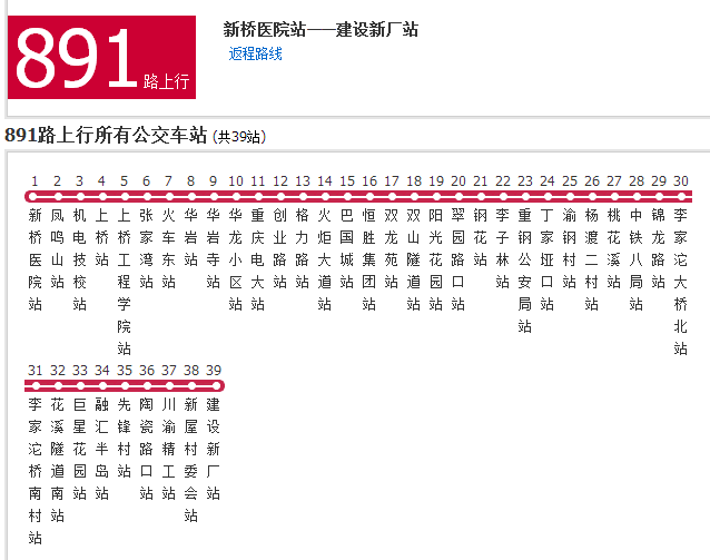 重慶公交891路